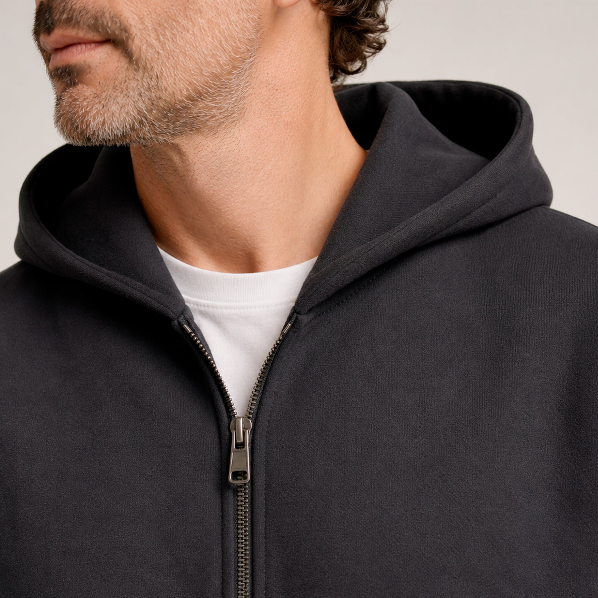 The Zip Hoodie Black