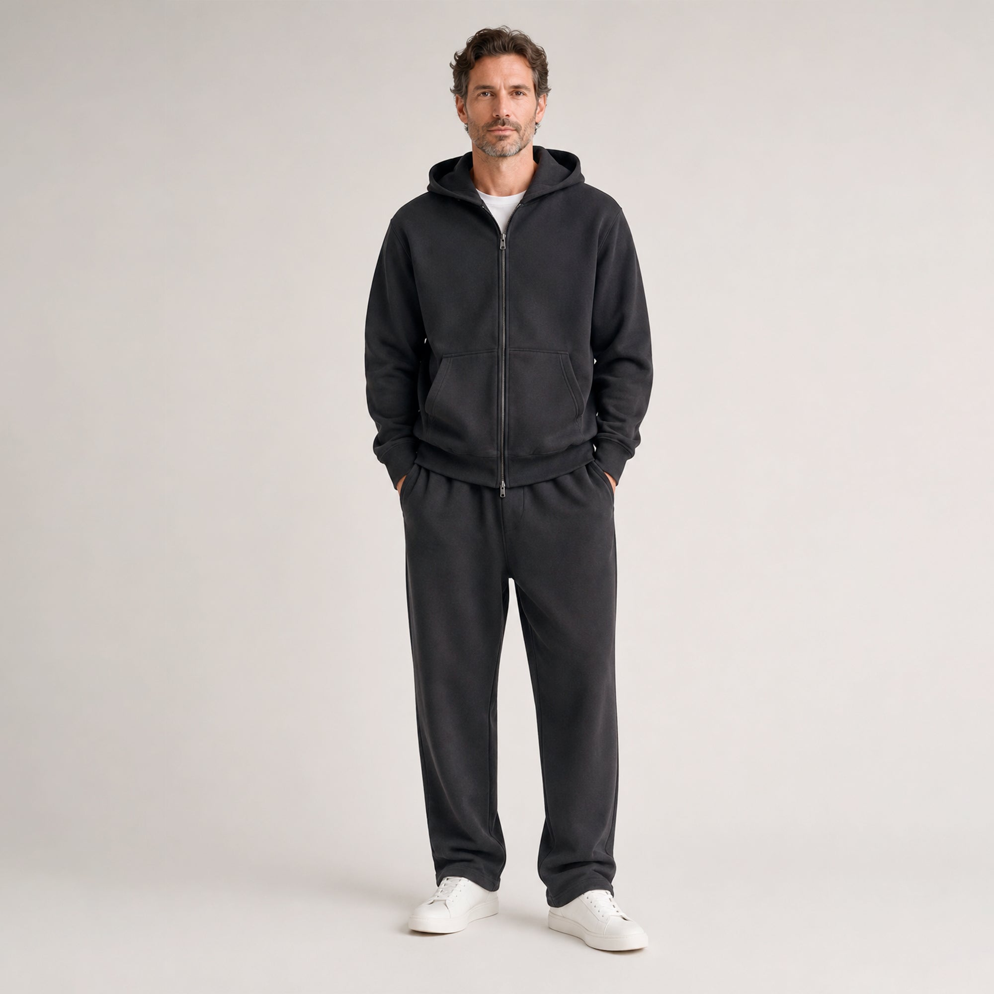 The Zip Hoodie Black