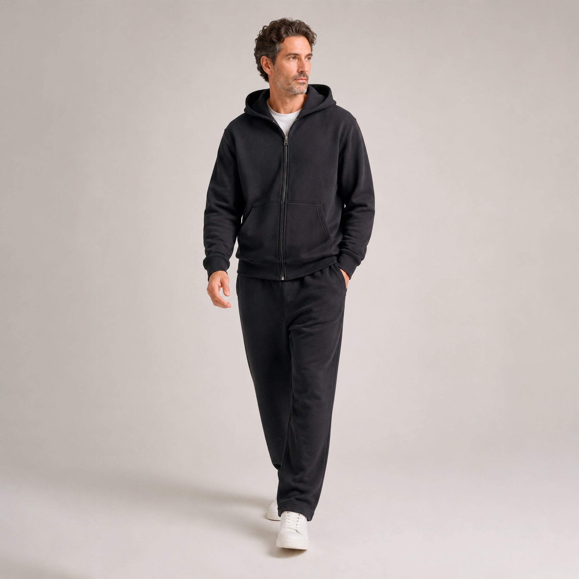 The Zip Hoodie Black